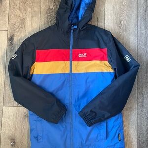 Kids Winter Coat Jacket Jack Wolfskin 164 Blue Red Yellow Ski (US 13/14)
